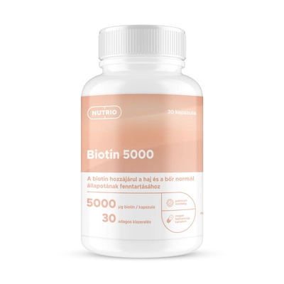 Nutrio - Biotin 5000 μG - 30 kapszula