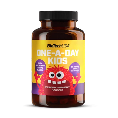 BiotechUSA - One - A - Day Kids - Gyerekvitamin - 90 rágótabletta