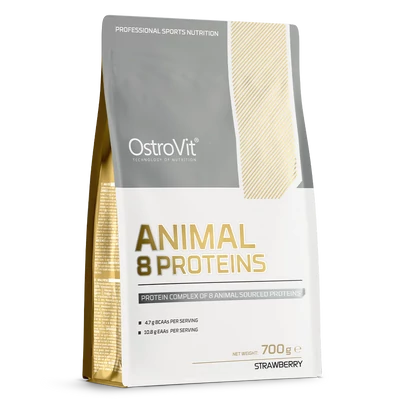 OstroVit - Animal 8 Proteins - 8 fajta fehérje - Eper - 700 g