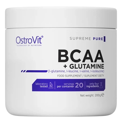 OstroVit - BCAA + Glutamine - Ízesítetlen - 200 g 