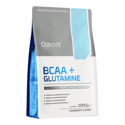 OstroVit - BCAA + Glutamine - Eper-áfonya - 1000 g 