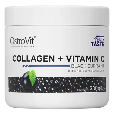 OstroVit - Kollagén + C-vitamin - Fekete ribizli ízű - 200 g
