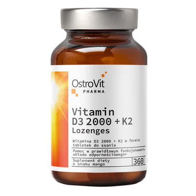 OstroVit - D3+K2 vitamin - Mangós ízű szopogatós tabletta - 360 db