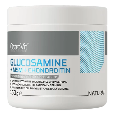 OstroVit - Glucosamine + MSM + Chondroitin - Por - Ízesítetlen - 150 g