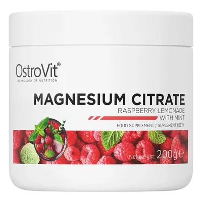 OstroVit - Magnesium Citrate - Málnás-limonádé, mentával - 200 g 