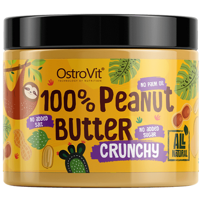 OstroVit - 100% Peanut Butter - Mogyoróvaj - Crunchy (darabos) - 500 g