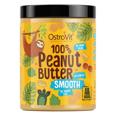 OstroVit - 100% Peanut Butter - Mogyoróvaj - Smooth (sima) - 1 Kg