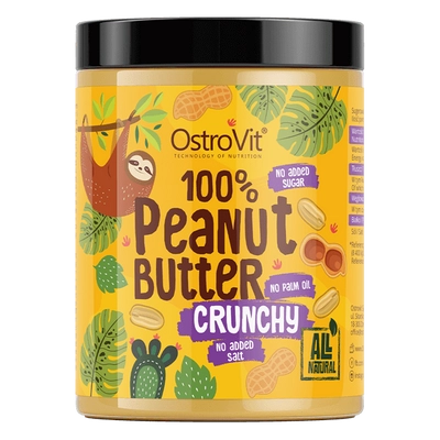 OstroVit - 100% Peanut Butter - Mogyoróvaj - Crunchy (darabos) - 1 Kg