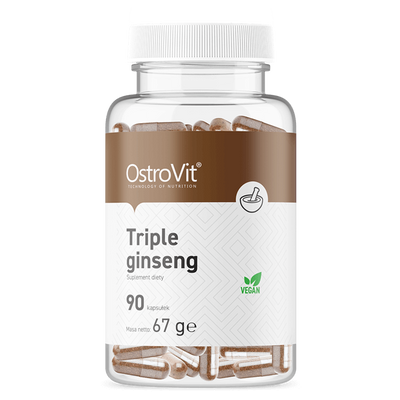  OstroVit Triple Ginseng - Tripla ginzeng - 90 vegán kapszula