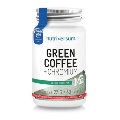 Nutriversum - Green Coffee + Chromium - Zöld kávé + króm - 60db