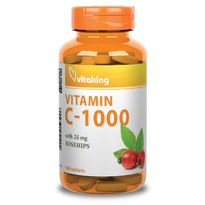 Vitaking C-vitamin 1000mg + csipkebogyó kivonat, 100 tabletta