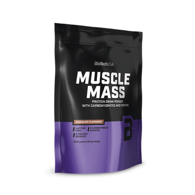 BiotechUSA Muscle Mass szénhidrát - és fehérjetartalmú italpor 1kg