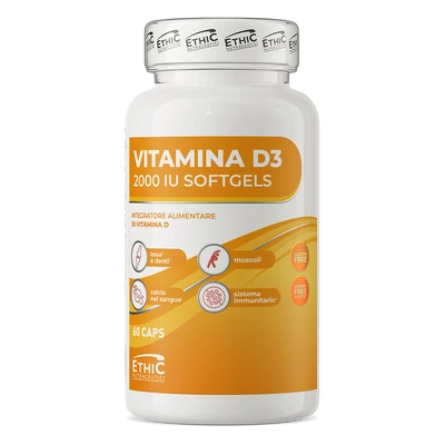 Ethic Sport - D3-vitamin 2000 IU- 60 lágyzselatin kapszula