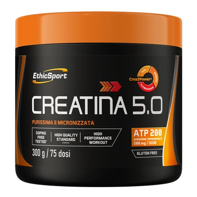 EthicSport - Creatina 5.0 - Zöld alma és grapefruit ízű - 300 g