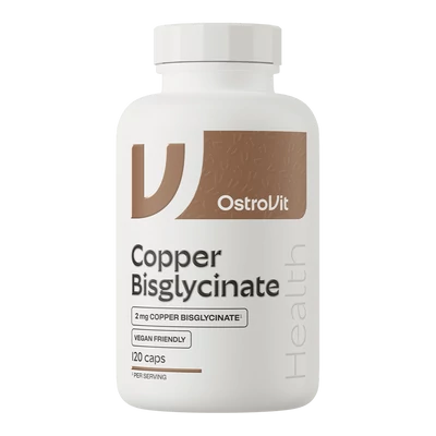 OstroVit Copper Bisglycinate – Réz-biszglicinát 2 mg – 120 kapszula