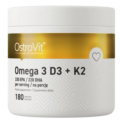 OstroVit - Omega 3 D3+K2 - 180 kapszula