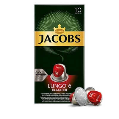 JAcobs- Nespresso - lungo 6 - hosszúkávé, 10 kávékapszula