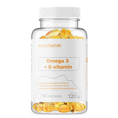 Nutri Nature - Omega 3 halolaj + E-vitamin - 90 kapszula
