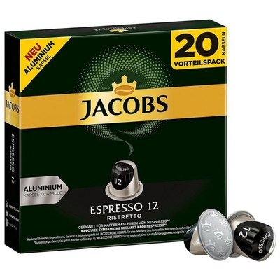 Jacobs Espresso 12 - Ristretto - 20db nespresso kompatibilis kávékapszula