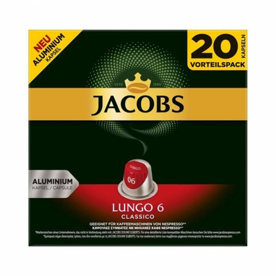 Jacobs Lungo 6 nespresso kávékapszula, 20db kávékapszula