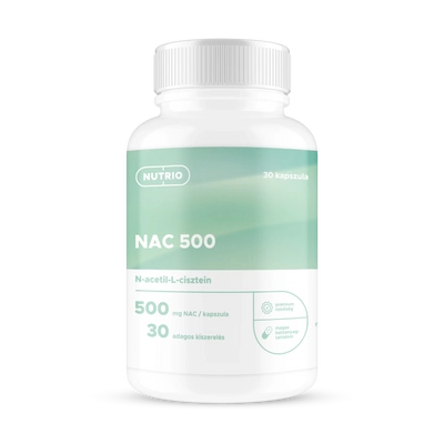Nutrio - NAC 500 - N-acetil-L-cisztein 500 mg - 30 kapszula