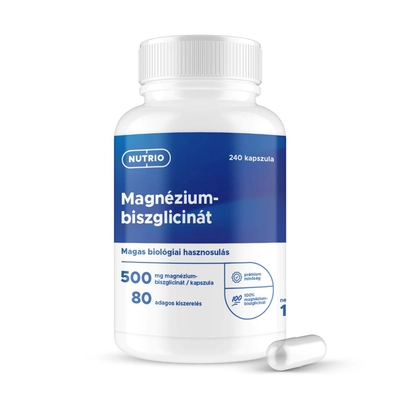 Nutrio - 100% Magnézium-biszglicinát - 240 kapszula