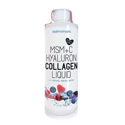 Nutriversum MSM+C Hyaluron Collagen Liquid - 500 ml - Folyékony kollagén MSM-el, hialuronsavval és C-vitaminnal kiegészítve