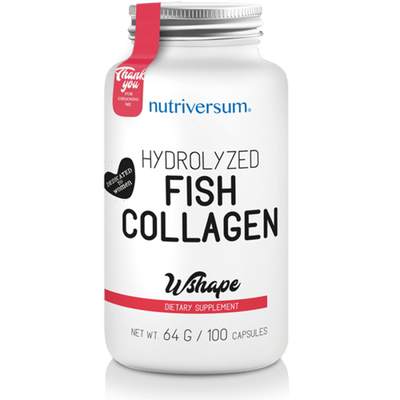 Nutriversum Fish collagen - hal kollagén kapszula - halkollagén kapszula , 100db hidrolizált hal kollagén kapszula