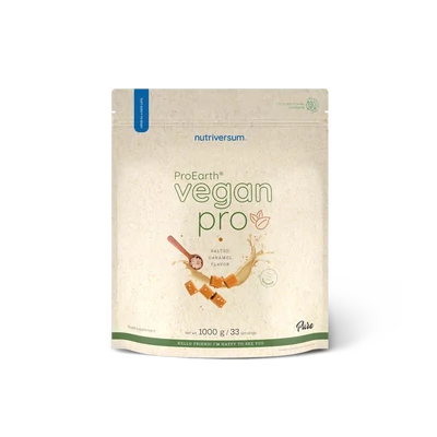 Nutriversum - Vegan Pro ProEarth® fehérjepor - Sós-karamella - 1000 g