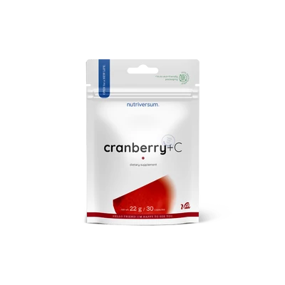 Nutriversum - Cranberry + C-vitamin - Tőzegáfonya - 30 kapszula