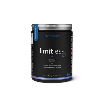 Nutriversum Limitless edzés előtti energizáló.  Extrém erős edzés előtti formula, megadózisú összetétellel.