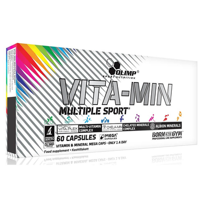 Olimp Labs - Vita-Min Multiple Sport multivitamin - 60 kapszula, erős multivitami, ásványi-anyagokkal és növényi kivonatokkal kiegészítve.