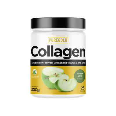 Pure Gold - Collagen Marha kollagén italpor - Zöld alma - 300 g