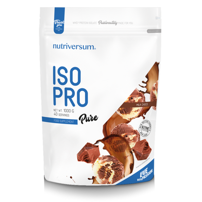 Nutriversum - Iso Pro - fehérje izolátum - Tejcsokoládé ízű - 1kg