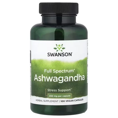 Swanson Full Spectrum Ashwagandha – 100 vegán kapszula