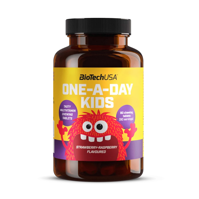 BiotechUSA - One - A - Day Kids - Gyerekvitamin - 90 rágótabletta
