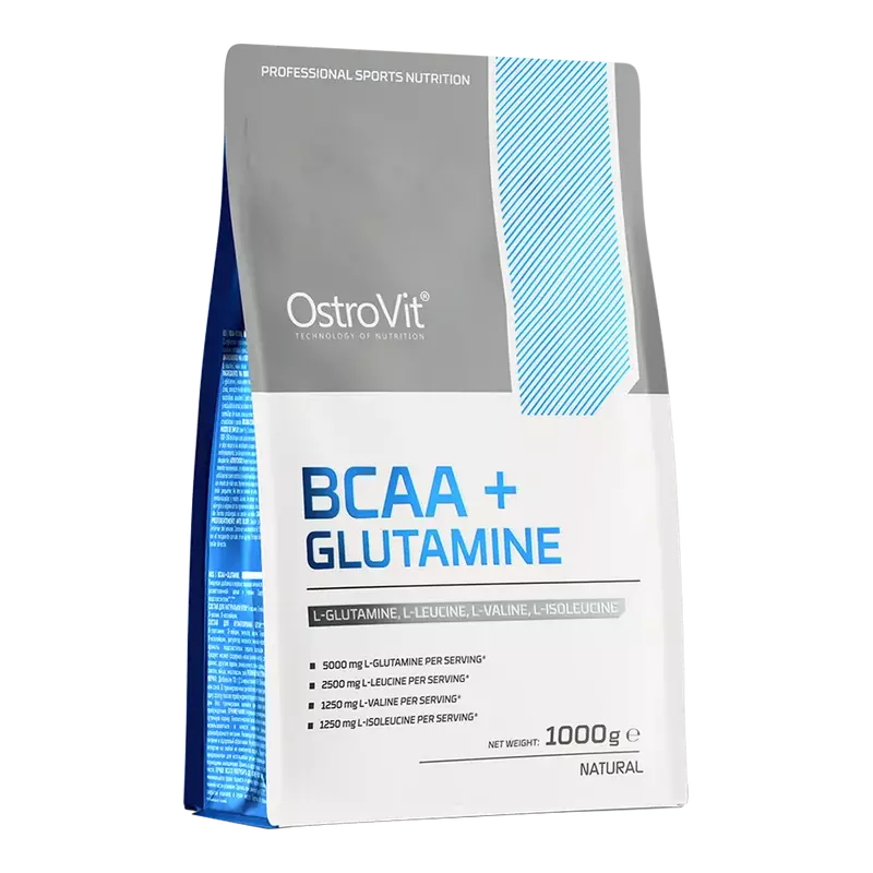 OstroVit - BCAA + Glutamine - Ízesítetlen - 1000 g 