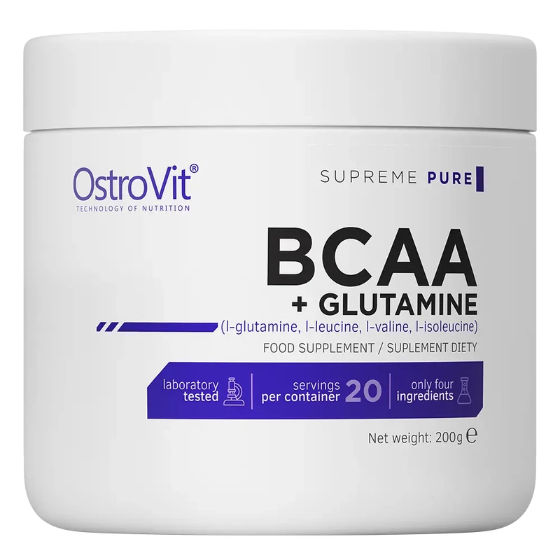 OstroVit - BCAA + Glutamine - Ízesítetlen - 200 g 