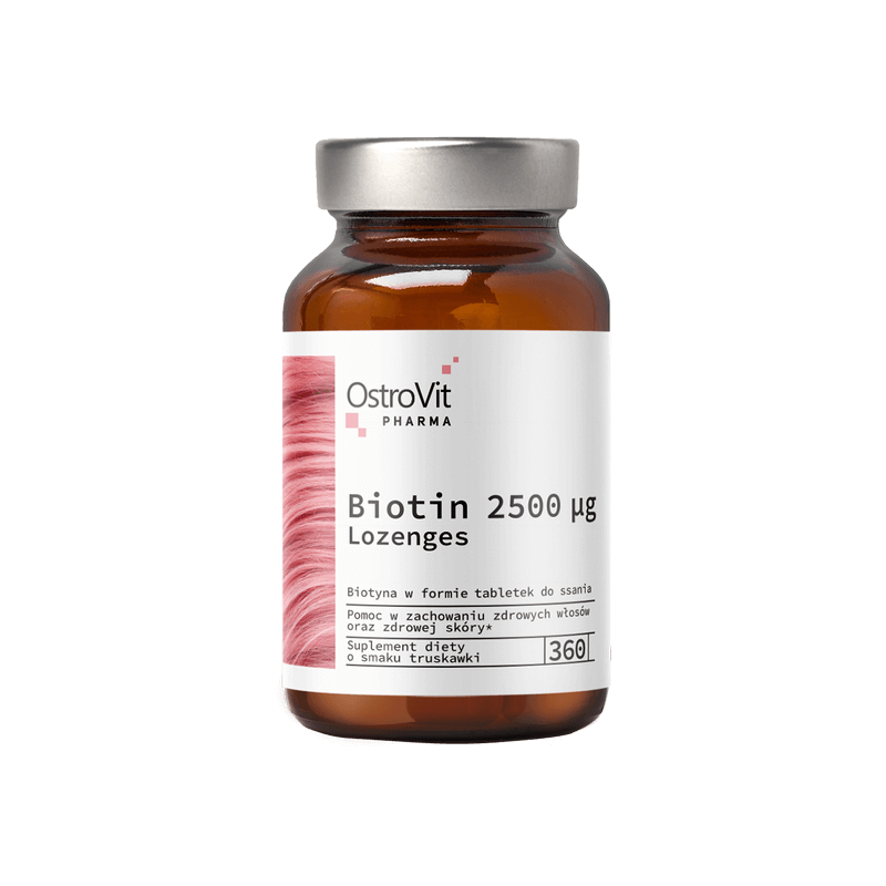 OstroVit - Biotin 2500 μg - Szopogatós, epres ízű tabletta - 360 db