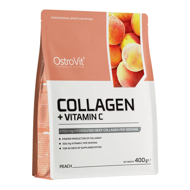 OstroVit - Kollagén + C-vitamin - Barackos ízű - 400g