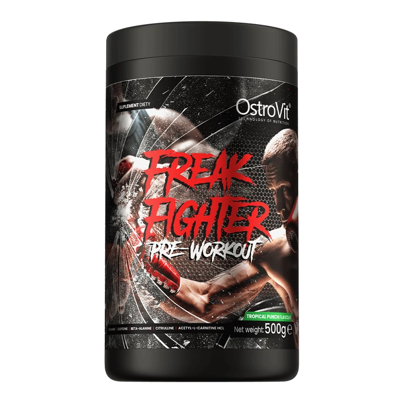 OstroVit - Freak Fighter Pre Workout - Trópusi gyümölcsös - 500 g 