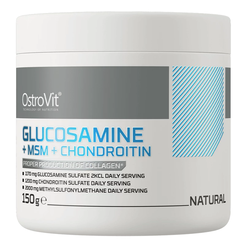 OstroVit - Glucosamine + MSM + Chondroitin - Por - Ízesítetlen - 150 g
