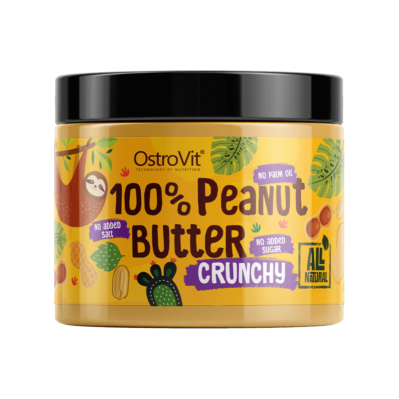 OstroVit - 100% Peanut Butter - Mogyoróvaj - Crunchy (darabos)- 500 g