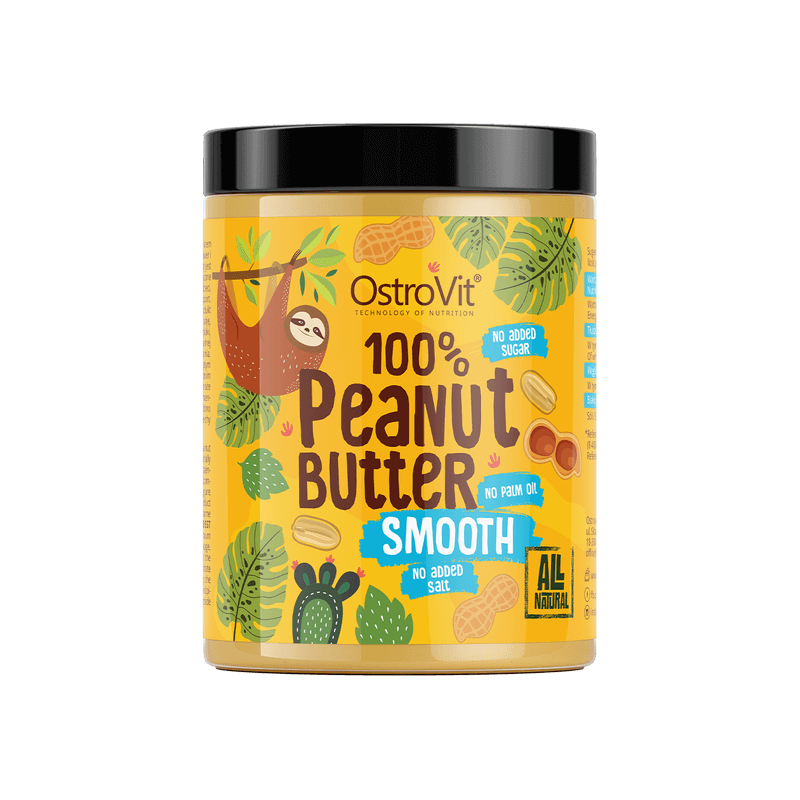 OstroVit - 100% Peanut Butter - Mogyoróvaj - Smooth (sima) - 1 Kg