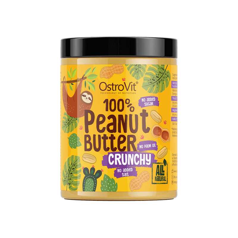 OstroVit - 100% Peanut Butter - Mogyoróvaj - Crunchy (darabos) - 1 Kg
