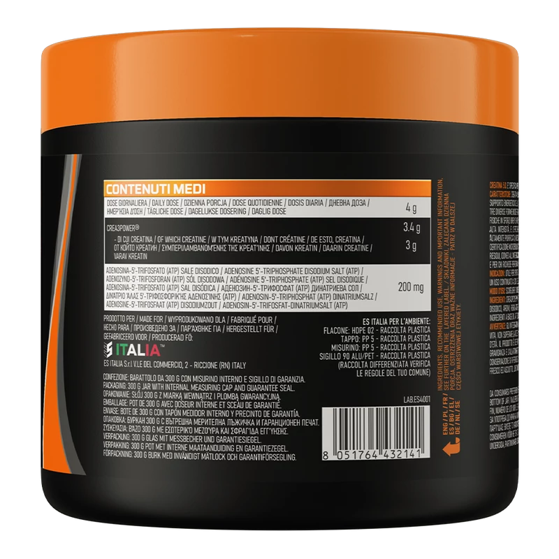 EthicSport - Creatina 5.0 - Zöld alma és grapefruit ízű - 300 g