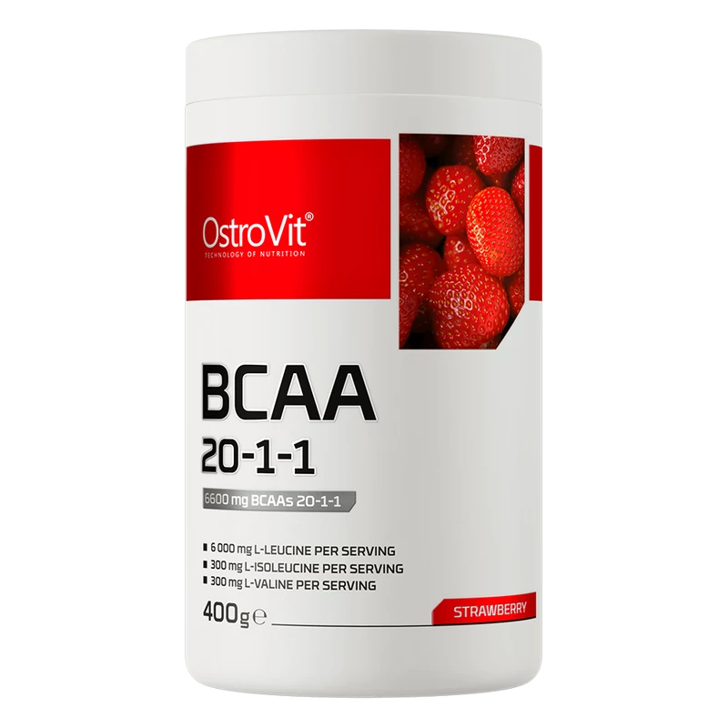 OstroVit BCAA 20-1-1 - Eper-krém ízű - 400 g