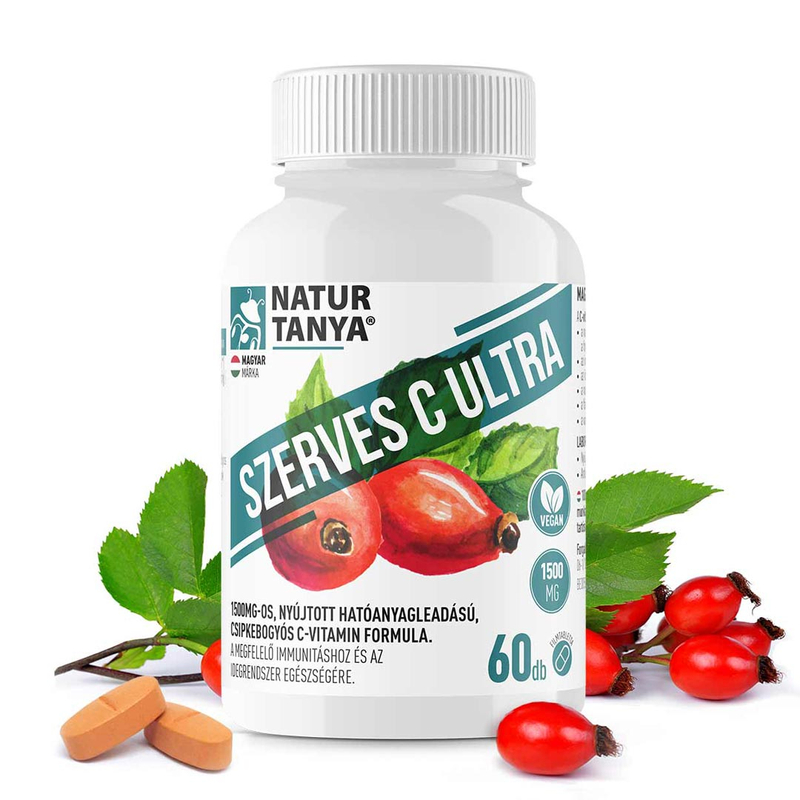 Natur Tanya 1500 mg Retard C-vitamin, csipkebogyó kivonattal