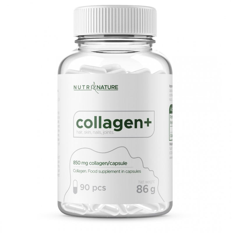 Nutri Nature collagen+ hidrolizált marha kollagén kapszula, prémium kollagén.