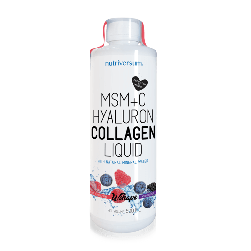 Nutriversum MSM+C Hyaluron Collagen Liquid - 500 ml - Folyékony kollagén MSM-el, hialuronsavval és C-vitaminnal kiegészítve